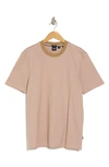 Hugo Boss Tiburt Crewneck T-shirt In Medium Beige