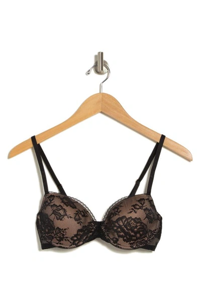 Skarlett Blue Demi Underwire Lace T-shirt Bra In Black / Nylon