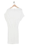 Go Couture Short Sleeve Sweater Dress In Ivory