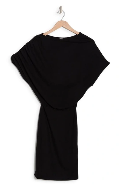 Go Couture Short Sleeve Sweater Dress In Black