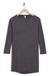 Go Couture Long Sleeve Sweater Dress In Charcoal