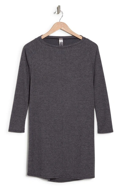 Go Couture Long Sleeve Sweater Dress In Charcoal
