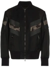 Neil Barrett Panelled Bomber Jacket In Black