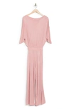 Go Couture Raglan Sleeve Wide Leg Jumpsuit In Mauve