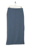 T Tahari Pull-on Scuba Maxi Skirt In Deep Slate Blue