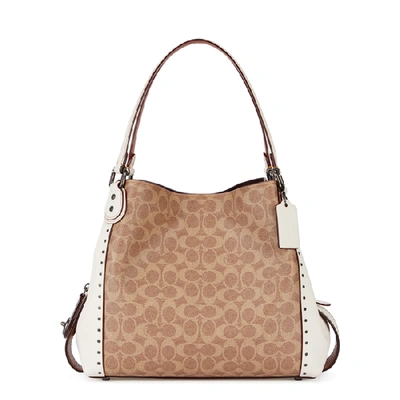 Coach Edie 31 Ivory Panelled Leather Tote In White