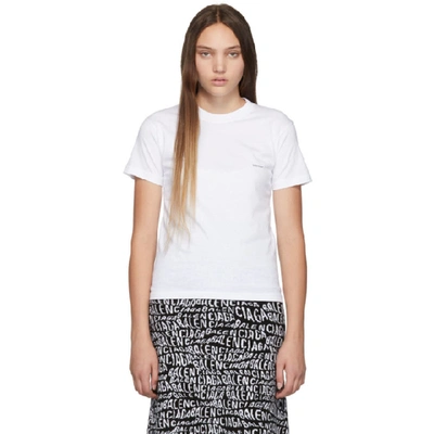 Balenciaga White Mini Logo T-shirt