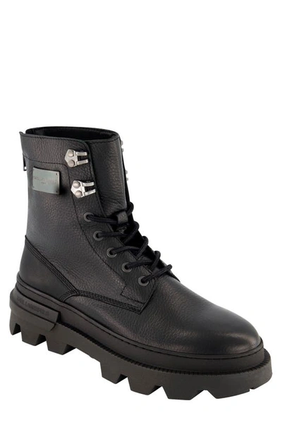 Karl Lagerfeld Lug Sole Work Boot In Black