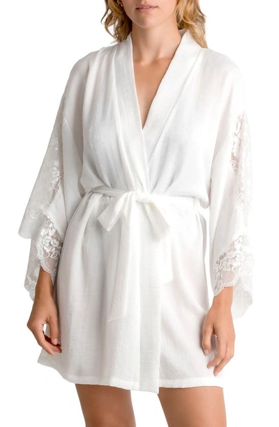 In Bloom By Jonquil Lace Wrap Robe In Ivory