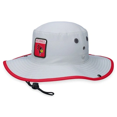 Top Of The World Gray Illinois State Redbirds Steady Bucket Hat