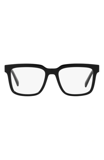 Dolce & Gabbana 52mm Square Optical Glasses In Black