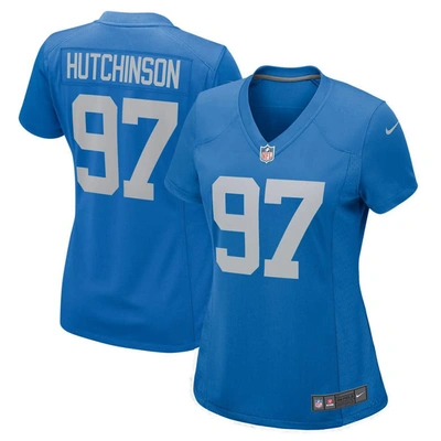 Nike Aidan Hutchinson Blue Detroit Lions Player Jersey