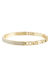 Eden Presley Love & Happiness Pavé Diamond Bangle In White Diamond