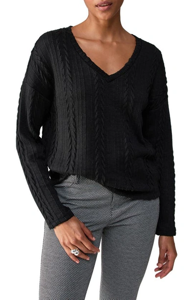 Sanctuary Keep It Cable Sweater In Black