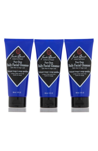 Jack Black Road Warriors Pure Clean Daily Facial Cleanser 3-pack $36 Value