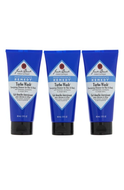 Jack Black Road Warriors Turbo Wash® Energizing Cleanser For Hair & Body 3-pack $30 Value