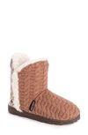 Muk Luks Cheyenne Indoor/outdoor Slipper In Rose Cable
