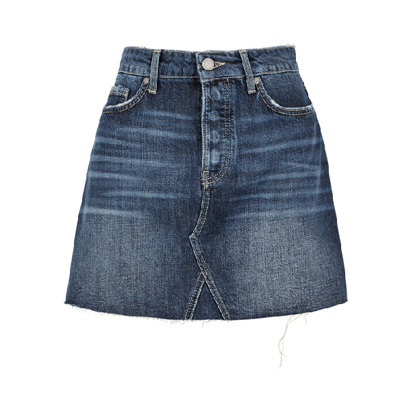 paige aideen denim mini skirt