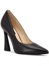Nine West Trendy Womens Suede Pointed Toe Dress Heels In Black Leather