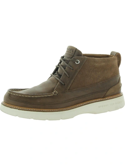 Sperry Ao Pw Lug Mens Leather Lace Up Ankle Boots In Brown
