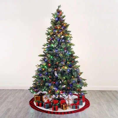 Safavieh 7.5 Ft, Green, Pre-lit Artificial Christmas Tree With Pine Cones