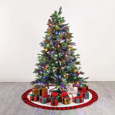 Safavieh 5.5 Ft, Green, Pre-lit Artificial Christmas Tree With Pine Cones