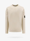 Stone Island Cotton Sweatshirt In Beige