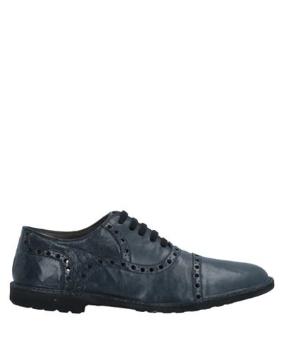 Rocco P Lace-up Shoes In Dark Blue
