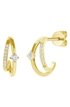Ron Hami 14k Gold Diamond Huggie Earrings In Yellow Gold/ Diamond