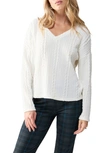 Sanctuary Keep It Cable Sweater In Milk