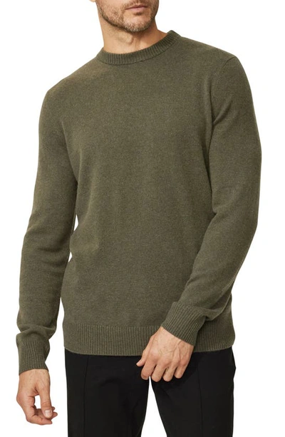 Good Man Brand Cashmere Crewneck Sweater In Military Green