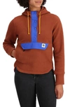 Outdoor Research Grayland High Pile Fleece Hoodie In Brick/ Ultramarine