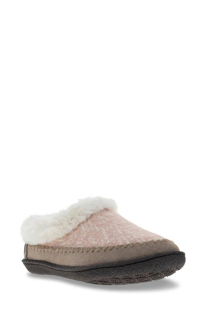 Staheekum Serene Faux Fur Slipper In Taupe Blush