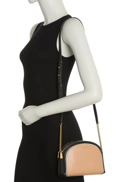 Kate Spade Morgan Colorblock Double Zip Dome Crossbody Bag In Cafe Mocha Multi