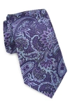 Savile Row Co Horgan Paisley Print Tie In Purple