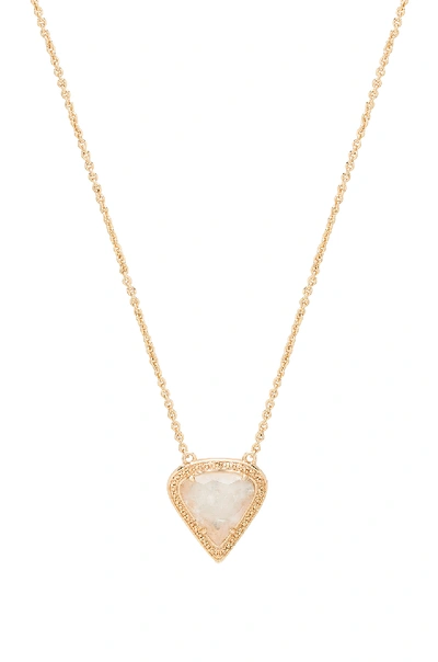 Melanie Auld By Artemis Lyra Necklace In Metallic Gold. In Gold & Moonstone