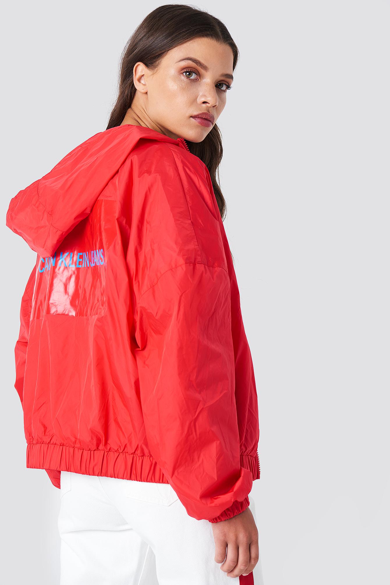 calvin klein windbreaker red