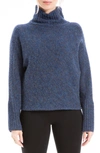 Max Studio Diagonal Texture Cowl Neck Sweater In Blue