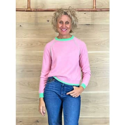 Absolut Cashmere Berkeley Jumper Pink & Green