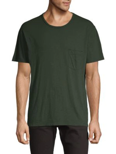 7 For All Mankind Short-sleeve Cotton Tee In Dark Army