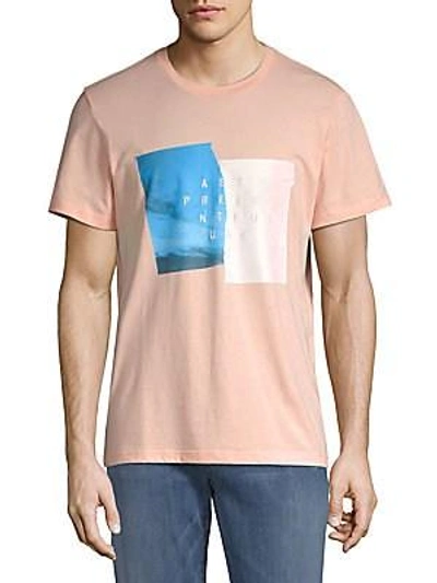 7 For All Mankind Present Cotton Tee In Pink
