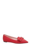 Kate Spade Be Dazzled Pointed Toe Flat In Sour Cherry