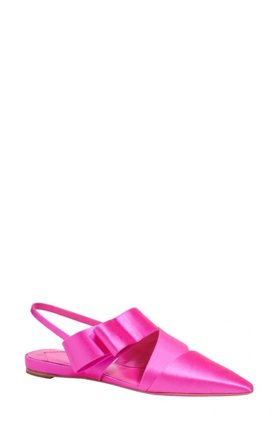 Kate Spade Bianca Pointed Toe Slingback Flat In Vivid Snapdragon