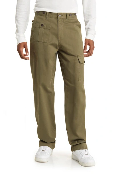 Alpha Industries Cotton Cargo Trousers In Og-107 Green