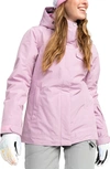 Roxy Billie Waterproof Insulated Snow Jacket In Pink Frosting