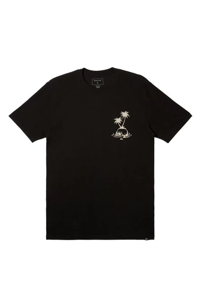 Quiksilver Skull Island Graphic T-shirt In Black
