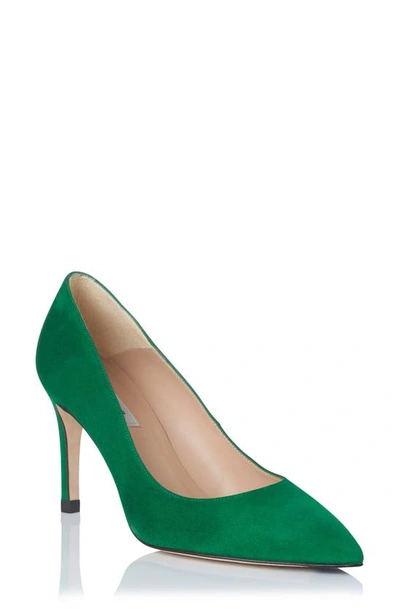 Lk Bennett Floret Pointed Toe Pump In Green/ Mint Leaf