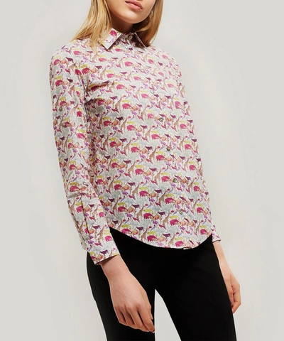 Liberty London Queue For The Zoo Tana Lawn' Cotton Bryony Shirt In Lilac