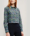 Liberty London Strawberry Thief Camilla Shirt In Navy