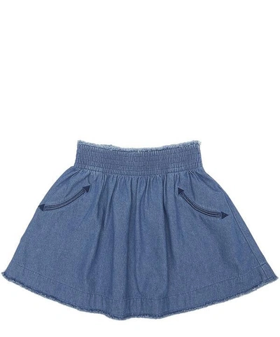 Stella Mccartney Nat Denim Skirt 2-8 Years In Blue